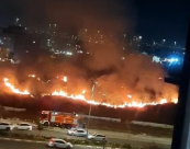  الرملة: حريق في الأحراش بالقرب من حي الجواريش 